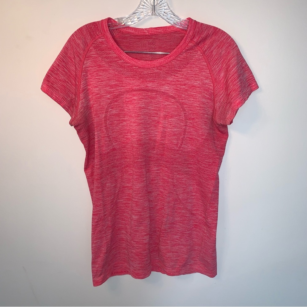 Lululemon Swiftly Heathered Pink Athletic Top 10 - Picture 1 of 5